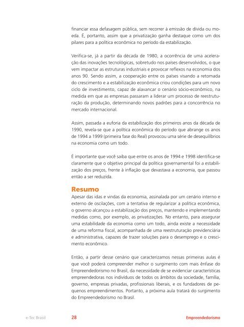 Empreendedorismo - Rede e-Tec Brasil - Ministério da Educação