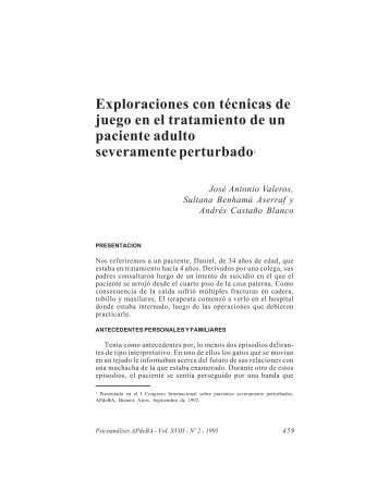 Exploraciones con técnicas de juego en el tratamiento de un ...