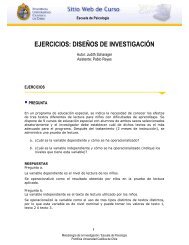 ejercicios: diseños de investigación - Curso - Pontificia Universidad ...