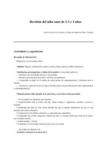 Revisión del niño sano de 2-3 y 4 años - valium