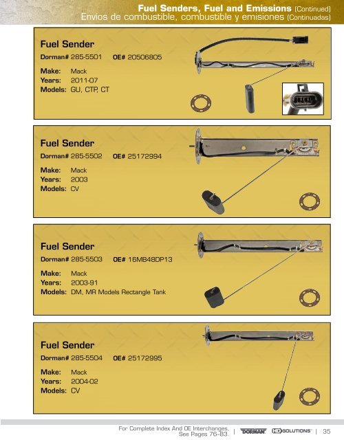 Fuel Senders, Fuel and Emissions Envíos de combustible ...