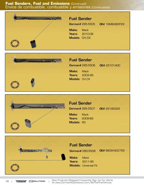Fuel Senders, Fuel and Emissions Envíos de combustible ...