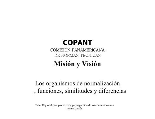 COPANT Misión y Visión - IRAM