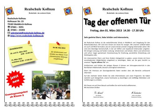 Programm 2013 - Realschule Kollnau