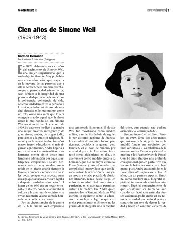 Cien años de Simone Weil