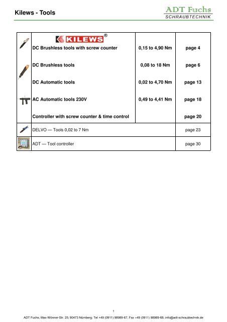 Kilews - Tools - ADT-Schraubtechnik