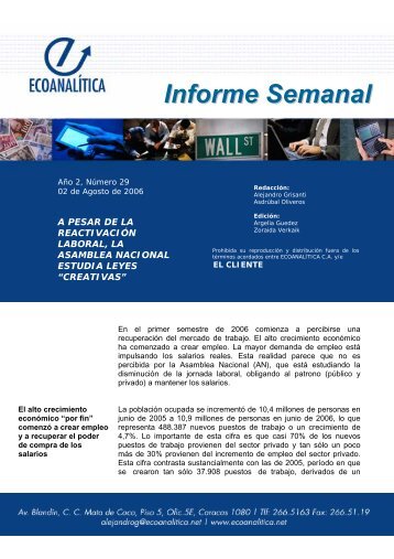 Informe Semanal - Ecoanalítica