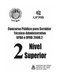 Prova Nível Superior - Concursos - UFBA - Universidade Federal da ...