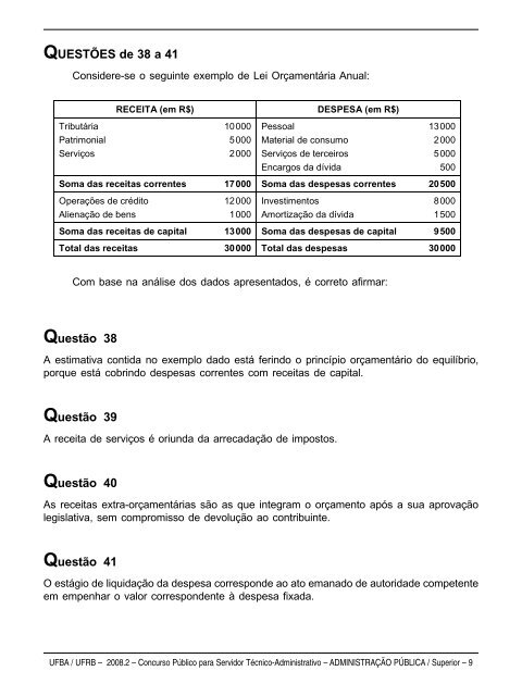 Prova Nível Superior - Concursos - UFBA - Universidade Federal da ...