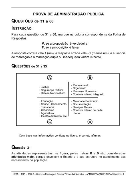 Prova Nível Superior - Concursos - UFBA - Universidade Federal da ...