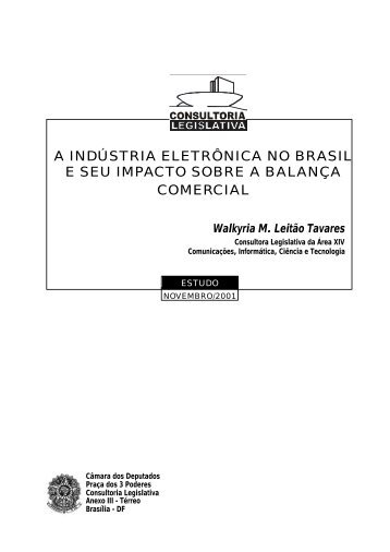 a indústria eletrônica no brasil e seu impacto sobre a balança ...