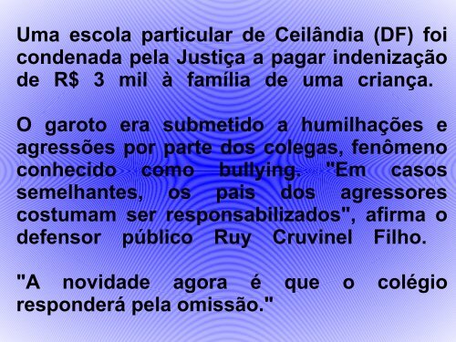 Bullying é coisa séria