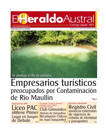 preocupados por Contaminación de Río Maullín - El Heraldo Austral
