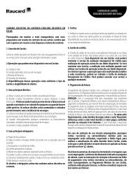 Sumário ExEcutivo do contrato itaucard dESconto Em ... - Banco Itaú