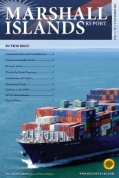 IN THIS ISSUE - Marshall Islands Ship and Corporate Registry
