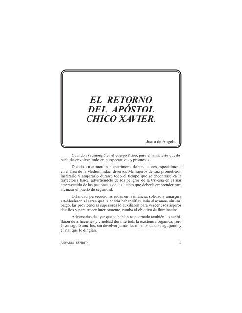 Anuario Espírita 2003 - Federación Espírita Española