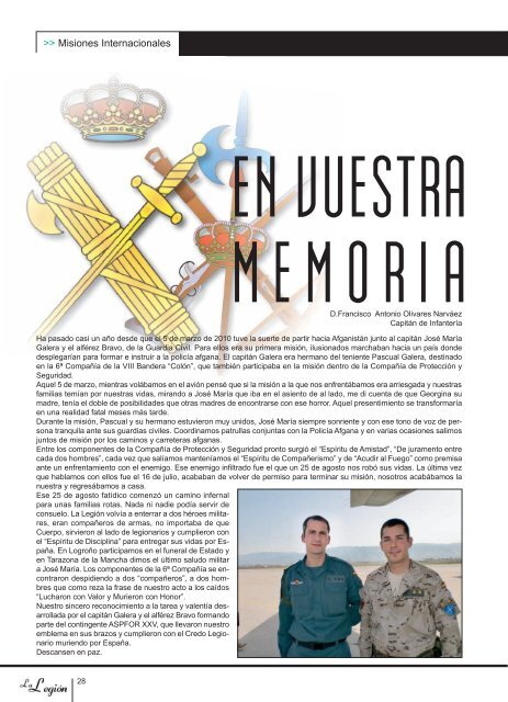 revista la legión nº 515 abril, mayo y junio 2011 - Portal de Cultura ...