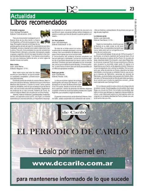 Edición 141 – 06 Dic 2012 - Sociedad de Fomento de Carilo