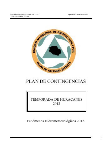 PLAN DE CONTINGENCIAS - Talpa de Allende