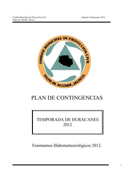 PLAN DE CONTINGENCIAS - Talpa de Allende