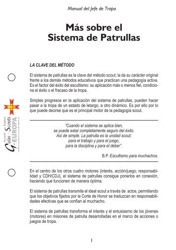 El Sistema de Patrullas II - Asociación Española de Guías y Scouts ...