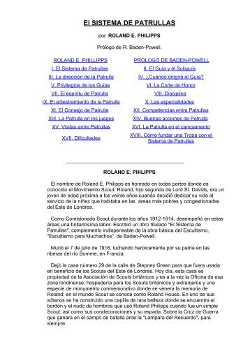 Phillips, Roland: El sistema de patrullas - Comisión Nacional Rama ...