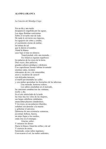 ALAND LA BLANCA La Canción del Mendigo Ciego ... - ClubCultura