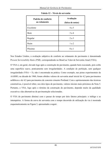 MANUAL DE GERÊNCIA DE PAVIMENTOS 2011 - IPR - Dnit