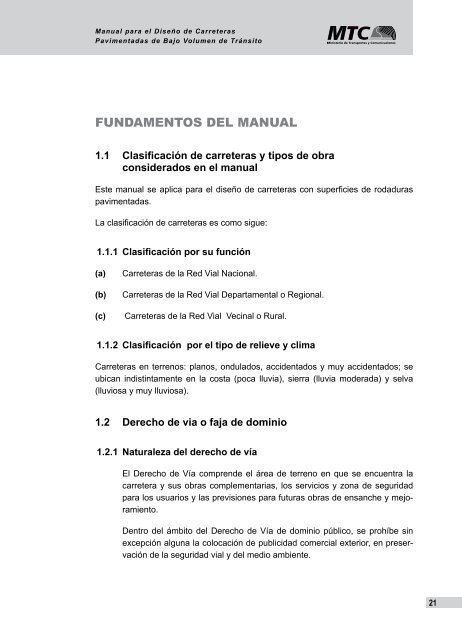 Manual de Diseño de Carreteras Pavimentadas de Bajo Volumen