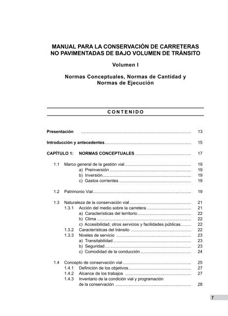 Volumen I - Ministerio de Transportes y Comunicaciones