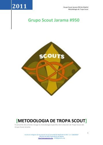 METODOLOGIA DE TROPA SCOUT - del Grupo Scout Jarama