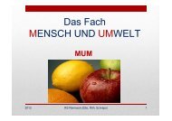 Das Fach MENSCH UND UMWELT - Realschule Remseck