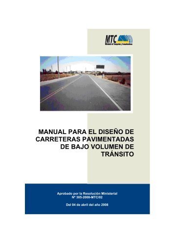 manual para el diseño de carreteras pavimentadas de bajo volumen ...