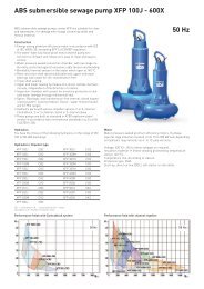 ABS submersible sewage pump XFP 100J - 600X 50 Hz - Sulzer