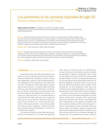 Los pavimentos en las carreteras españolas del siglo XX