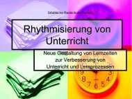 Rhythmisierung von Unterricht - Städtische Realschule Rietberg