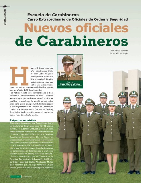 Edición 656 Diciembre 2009 - Revista Carabineros