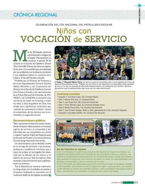 Edición 656 Diciembre 2009 - Revista Carabineros