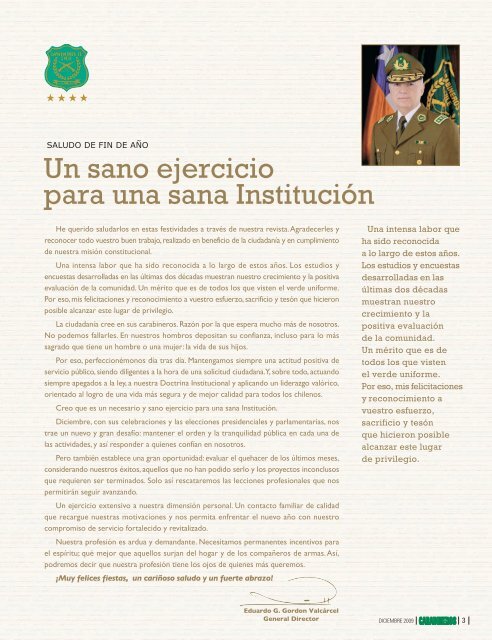 Edición 656 Diciembre 2009 - Revista Carabineros