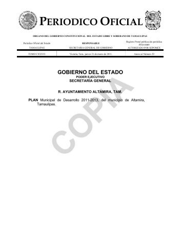 Altamira - bienvenido - periodico oficial del estado de tamaulipas