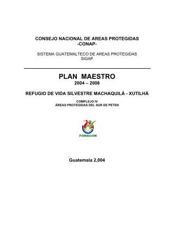 PLAN MAESTRO - Consejo Nacional de Áreas Protegidas