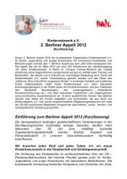 2. Berliner Appell 2012 - Kindernetzwerk e.V.