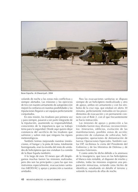 REVISTA EJÉRCITO Nº 848 NOVIEMBRE 2011 - Portal de Cultura ...