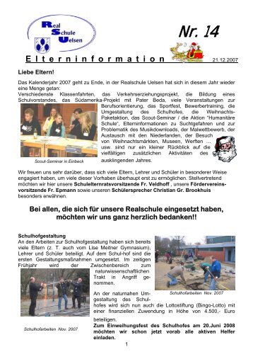 Elternbrief 14 - Realschule Uelsen