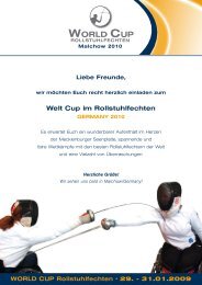 Welt Cup im Rollstuhlfechten - Klinik Malchower See GmbH