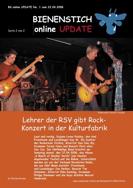 BIENENSTICH online UPDATE - Realschule Vlotho