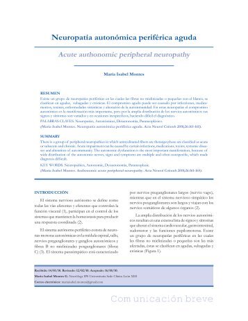 Neuropatía autonómica periférica aguda - Asociación Colombiana ...