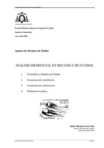 análisis diferencial en mecánica de fluidos. - Universidad de Oviedo