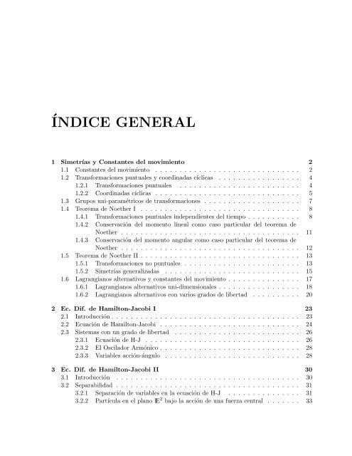 Diez lecciones sobre Sistemas Hamiltonianos, Integrabilidad y ...