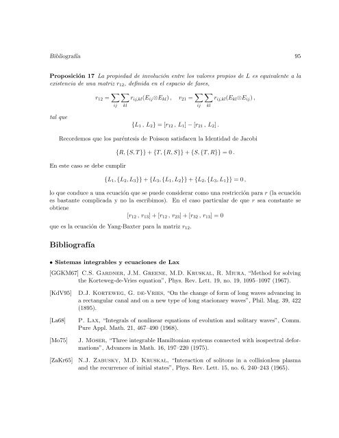 Diez lecciones sobre Sistemas Hamiltonianos, Integrabilidad y ...